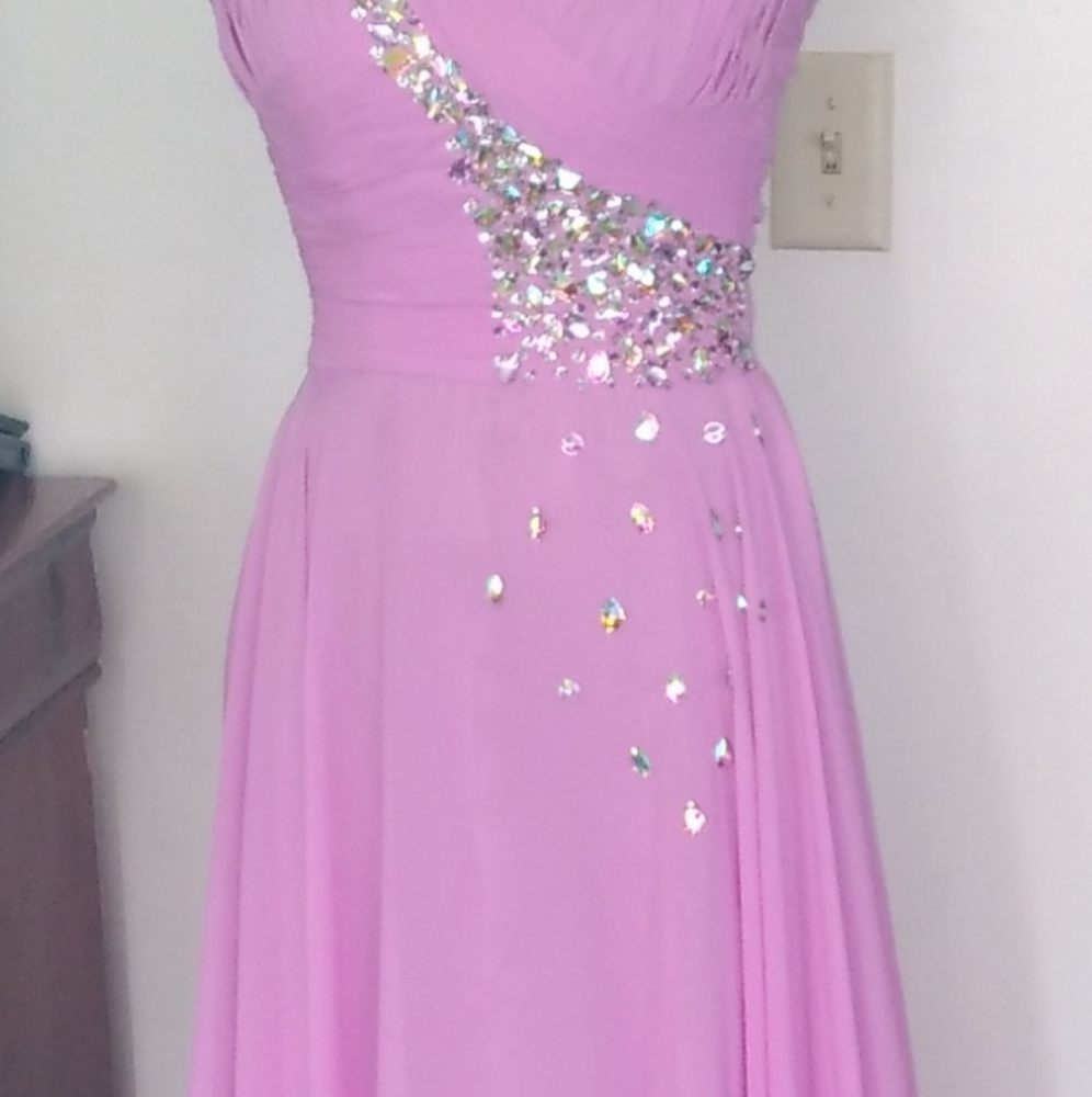 Maxi wedding dressone shoulder size s - Picture 3 of 14